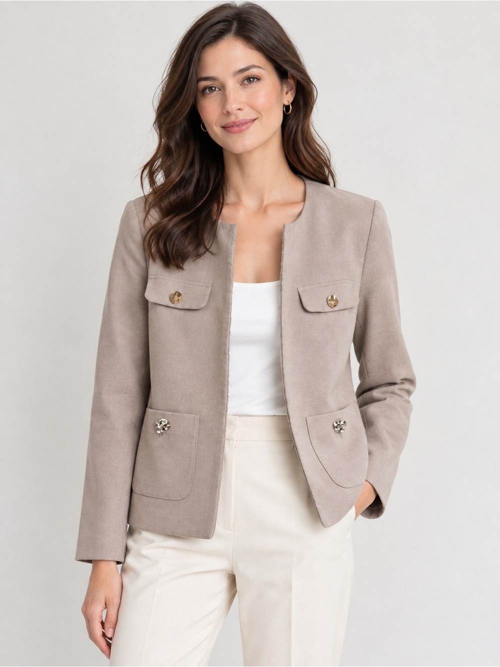Anne Klein Open Front Blazer